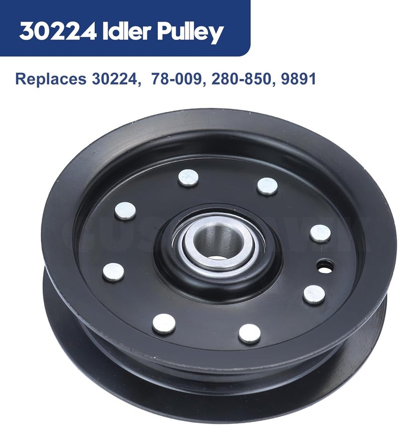 GUSUHAWK 30224 Flat Idler Pulley Replaces Dixie Chopper 30224 Pulley for Dixie Chopper LT1800 LT2000 LT2300 LT2400 LT2500 LT2700 LX2002 LX2400 LX2401 RB2700 SE2550 Classic 2750 2760 3372 Mowers - Image 3